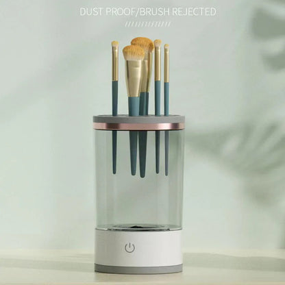 Limpiador automático de brochas de maquillaje